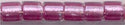 dbl-0902 - Lined Crystal Shimmering Pink Rose 8° Delica cylinder