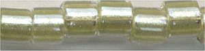 dbl-0903 - Lined Crystal Shimmering Light Green Gold 8° Delica cylinder