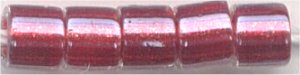dbl-0924 - Lined Crystal Shimmering Cranberry 8° Delica cylinder