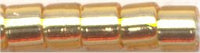 dbm-0042  Silver Lined Gold  10° Delica cylinder bead (10gm)