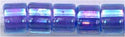 dbm-0063 Lined Blue Violet AB  10° Delica cylinder bead (10gm)
