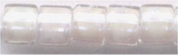 dbm-0066 Lined White AB  10° Delica cylinder bead (10gm)