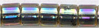 dbm-0089 Lined Dark Olive AB  10° Delica cylinder bead (10gm)