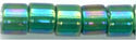 dbm-0175 Transparent Emerald AB  10° Delica cylinder bead (10gm)
