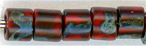 DBM-2263  Opaque Red Picasso 10° Delica cylinder (10gm)