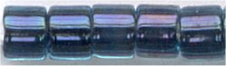 dbm-0286 Lined Aqua Navy  10° Delica cylinder bead (10gm)