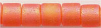dbm-0855 Matte Transp Tangerine AB  10° Delica cylinder bead (10gm)