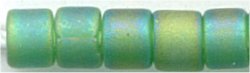 dbm-0858 Matte Transp Kelly Green AB  10° Delica cylinder bead (10gm)