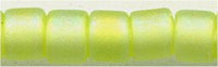 dbm-0860 Matte Transp Neon Green AB  10° Delica cylinder bead (10gm)