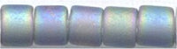 dbm-0863 Matte Transp Shark Grey AB  10° Delica cylinder bead (10gm)