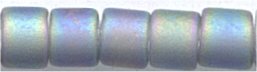 dbm-0863 Matte Transp Shark Grey AB  10° Delica cylinder bead (10gm)