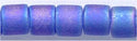 dbm-0864 Matte Transp Cobalt AB  10° Delica cylinder bead (10gm)