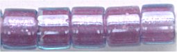 dbm-0922 Lined Light Blue Shimmering Pink  10° Delica cylinder bead (10gm)