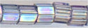 DBMC-0111 Transparent Blue Gray Rainbow Gold Luster 10° Delica Hex Cut