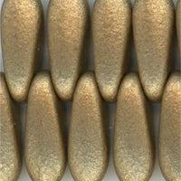 dgr-s-0056 Matte Metallic Gold  10mm Czech Dagger (50)