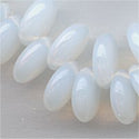 dl2-012-30 White Opal 6mm Lentil bead (approx. 50)