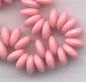 dl2-145-10 Rich Medium Pink Opaque 6mm Lentil bead (approx. 50)