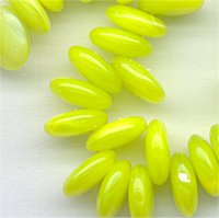 dl2-515-20 Chartreuse Opal 6mm Lentil bead (approx. 50)