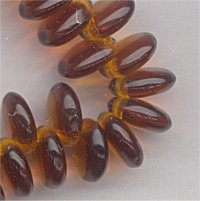 dl2-855-00 Root Beer Brown Transparent 6mm Lentil bead (approx. 50)