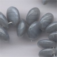 dl2-969-40 Grey Satin 6mm Lentil bead (approx. 50)
