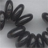 dl2-999-10 Jet Black Opaque 6mm Lentil bead (approx. 50)