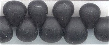 dp-0401-f Matte Black 3.4mm Drop beads - Miyuki