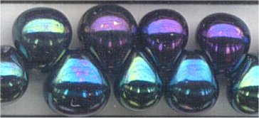 dp-0455 Metallic Variegated Blue Iris 3.4mm Drop beads - Miyuki