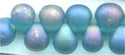 dp-2405-fr Matte Transparent Teal AB 3.4mm Drop beads - Miyuki