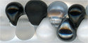 dp-mix-0019 Salt and Pepper Drop Mix 3.4mm Drop beads - Miyuki