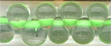 dpf-0010 Mint Green Lined Crystal 3.4mm Drop beads - Miyuki