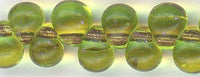 dpf-0045 Sparkling Bronze Lined Chartreuse 3.4mm Drop beads - Miyuki