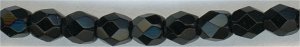 fp3-008 3mm Fire Polish - Opaque Black (50)