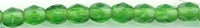 fp3-025 3mm Fire Polish - Emerald Green (50)