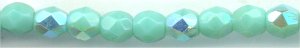 fp3-031 3mm Fire Polish - Opaque Turquoise AB (50)