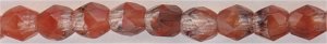 fp3-111 3mm Fire Polish - Crystal Crimson 2-tone (50)