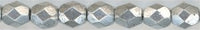 fp4-003b 4 mm Fire Polish -  Matte Silver(100)