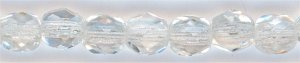 fp4-006 4mm Fire Polish  Crystal (50)