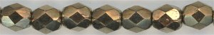 fp4-007  4 mm Fire Polish -  Bronze  (50)