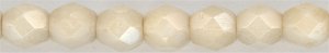 fp4-009  4 mm Fire Polish -  Opaque Luster Champagne  (50)