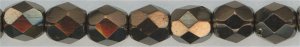 fp4-011a 4 mm Fire Polish -Dark Bronze(100)