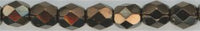 fp4-011  4 mm Fire Polish -  Dark Bronze  (50)