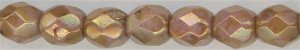 fp4-026  4 mm Fire Polish -  Opaque Rose Gold Luster  (50)