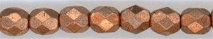 fp4-032 4mm Fire Polish  Matte Copper (50)