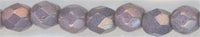 fp4-047  4 mm Fire Polish -  Opaque Amethyst Luster  (50)