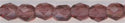 fp4-057  4 mm Fire Polish -  Dark Rose  (50)