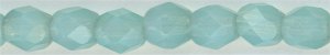 fp4-062  4 mm Fire Polish -  Milky Peridot  (50)