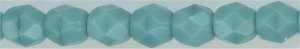 fp4-075  4 mm Fire Polish -  Persian Turquoise  (50)