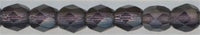 fp4-100  4 mm Fire Polish -  Silverlined Tanzanite  (50)