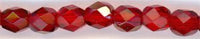 fp4-128 4mm Fire Polish  Siam Ruby Twilight (50)