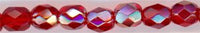 fp4-131 4mm Fire Polish  Ruby Celsian (50)